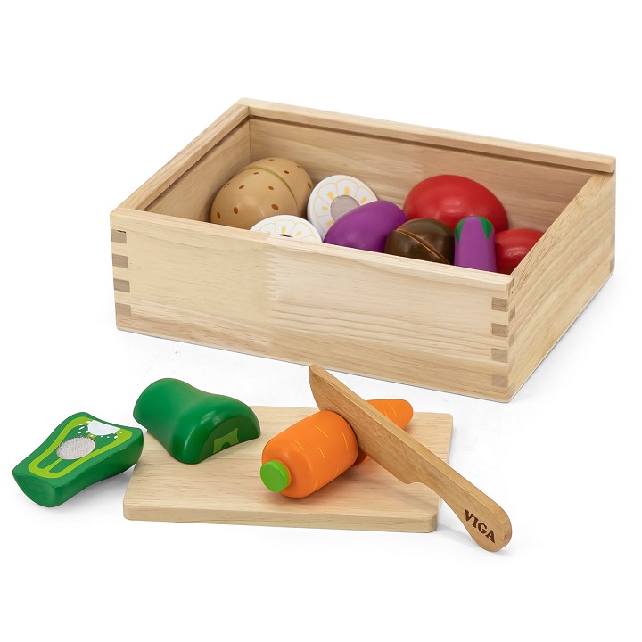 Viga Toys® Wooden Cutting Set Vegetables